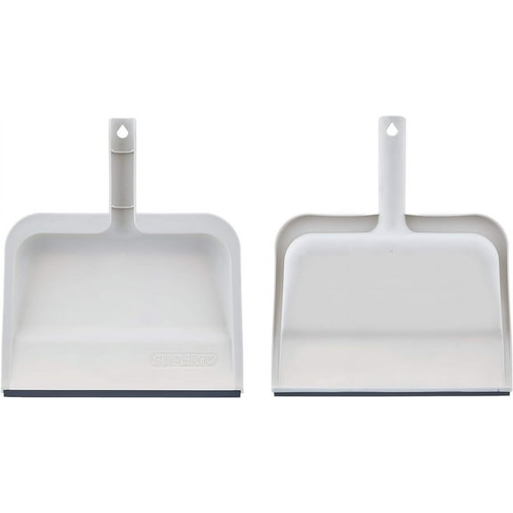 Clip-on Dustpan with Rubber Lip, Smoke
