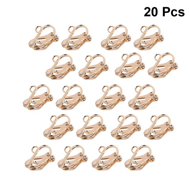 Clipon Earring 20pcs True Gold Plated Painless Earless Clipon
