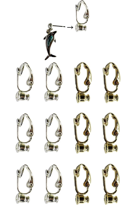 Clip-on Earring Converter. 12 Pair! Turn Any Post or Stud Earring Into a Clip-on Earring!