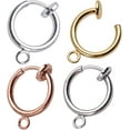 thumbnail image 1 of Clip-on Earring Converters,16pcs Dangle Earring Clips Non-Pierced Earring Converter Components Findings with Easy-Open Loop for Jewellery Making - 4 Colors, 1 of 5