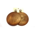 thumbnail image 1 of Clip-on Earrings Wood Circle Hoop Earrings Dark Brown Hoops 2.5 inch, 1 of 1