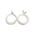 thumbnail image 1 of Clip-on Earrings Round Circle Hoop Mesh Metal Silver Tone 2.75 inch, 1 of 2