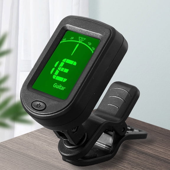Clip-on Guitar Tuner for String Instrument, Digital Electronic Tuner, Large Clear LCD Display, Rotatable, Suitable for Acoustic Guitar, Ukulele, Bass, Violin and Chromatic, 1 Pcs, 1.77x1.18"