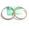 thumbnail image 1 of Clip-on Hoop Earrings Textured Gold Tone 1 inch Hoop Earrings, 1 of 1