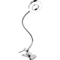thumbnail image 1 of Clip on Lamp Reading Light USB LED Desk Clamp Lamp, 360 Degree Flexible Neck, White / 3-Color Light, for Desk Computer Office (Silver-white light), 1 of 5