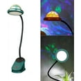 thumbnail image 1 of Clip-on Lamp for Kids, USB Rechargeable LED Reading Lamp with Star Projection, Gooseneck Bedside Lamp (Green), 1 of 5
