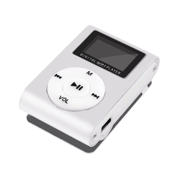 Clip-on MP3 Player Metal Shell Sports Music Player Portable Audio Player LCD Screen Support Memory Card Music Playback Compact Design for Exercise Running Outdoor Activities