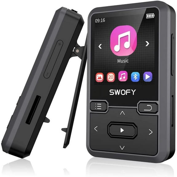 Clip on MP3 Player, Portable Wearable MP3 Player with FM Radio,Recording and Pedometer