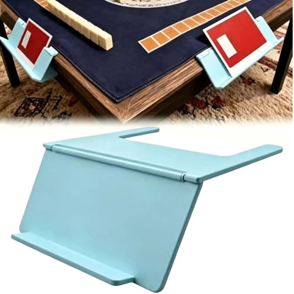 Clip-on Mahjong Tile Rack Holder, Table Edge Game Card Stand, Board Game Card Holder Rack, Detachable Table Side Organizer for Mahjong, Board Games, Card Games, Family Game Nights and Table Games