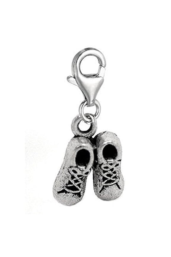 Clip on Shoes Charm Pendant for European Jewelry w/ Lobster Clasp