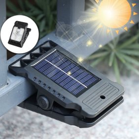 Clip on Solar Light Outdoor Waterproof, 28 LEDs Motion Sensor Lights, Solar Security Lights for Fence, Wall, Garage, Patio Umbrella