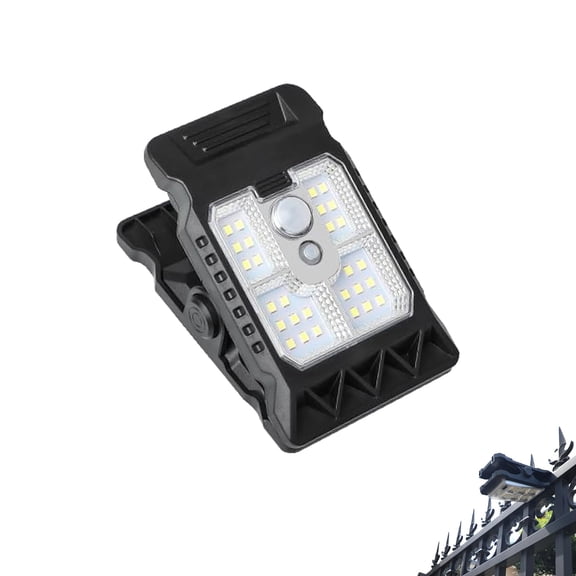 Clip on Solar Lights Outdoor, Solar Clip Light with Motion Sensor, Waterproof 28 LEDs 3 Modes Wireless Security Lighting for Fence Deck Garage