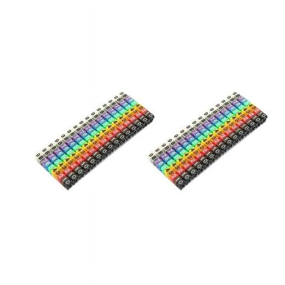Clip-on String Cable Marker Boxed Plastic Number Number Wire Label Tube Set Color Cable Marker (300PCS KCM-1.5MM)