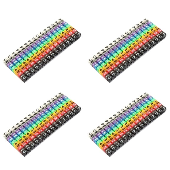 Clip-on String Cable Marker Boxed Plastic Number Number Wire Label Tube Set Color Cable Marker (600PCS KCM-1.5MM)