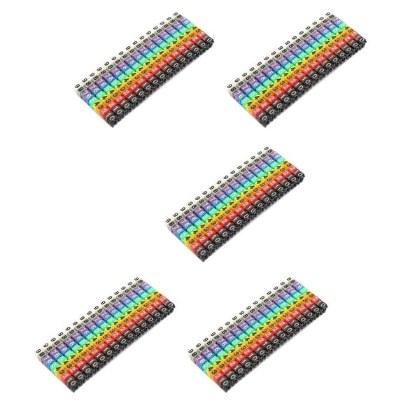 Clip-on String Cable Marker Boxed Plastic Number Number Wire Label Tube Set Color Cable Marker (750PCS KCM-1.5MM)