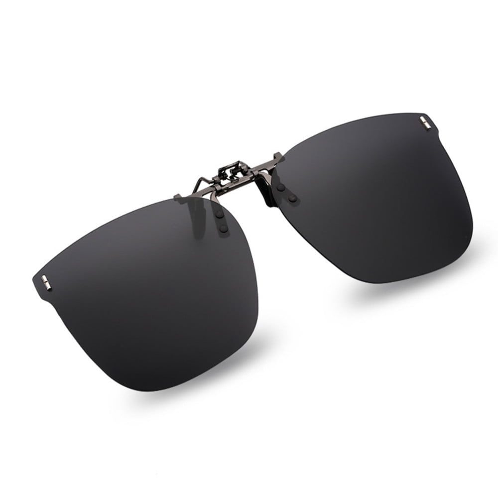 Clip on Sunglasses Rimless Clips onto Nearsighted Glasses for Men Women