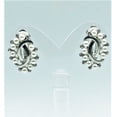 thumbnail image 1 of Clip on silver, white pearl & clear stone loose twist earrings, 1 of 3