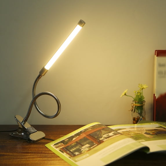 Clip on table lamp,10 Adjustable Bendable Lamp Usb Powered Led Clamp Clip 10w 36 Led Powered Operated/ 3 Temperature 10 Adjustable 3 Colors Temperature Usb Powered Operated/ On Table Lamp
