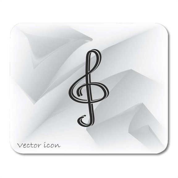 Clipart Artistic Treble Clef Audio Bass Classic Classical Cleff Compose Mousepad Mouse Pad Mouse Mat 9x10 inch