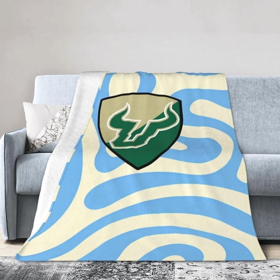 Clipart USF Bulls Logo Ultra-Soft Micro Fleece Blanket Soft Comfortable Flannel Blanket Available for Bed Couch Living Room