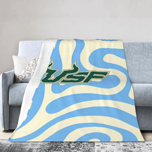 Clipart USF Bulls Logo Ultra-Soft Micro Fleece Blanket Soft Comfortable Flannel Blanket Available for Bed Couch Living Room