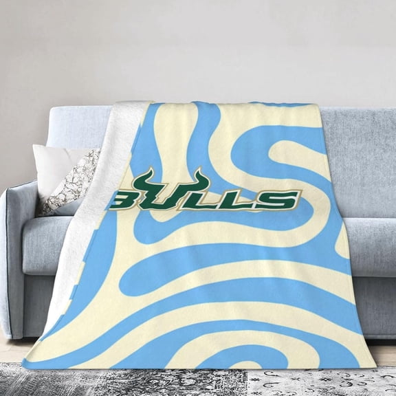 Clipart USF Bulls Logo Ultra-Soft Micro Fleece Blanket Soft Comfortable Flannel Blanket Available for Bed Couch Living Room