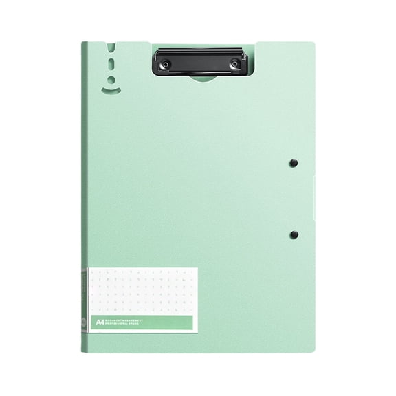 Clipboard Folder, A4 Foldable Clipboard with Horizontal and Vertical Double Metal Clips, Foldable Binder Clipboards with Pen Holder, File Cover Work Folder Clipboards, Green