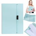 thumbnail image 1 of Clipboard Folder with Storage,A5 Foldable Clipboard Folders,Refillable Clipboard With Sturdy Metal Clip And Strap,Waterproof Plastic Clipboard Folder,Office & Work Supplies,13.39x9.25 inch (Green), 1 of 8