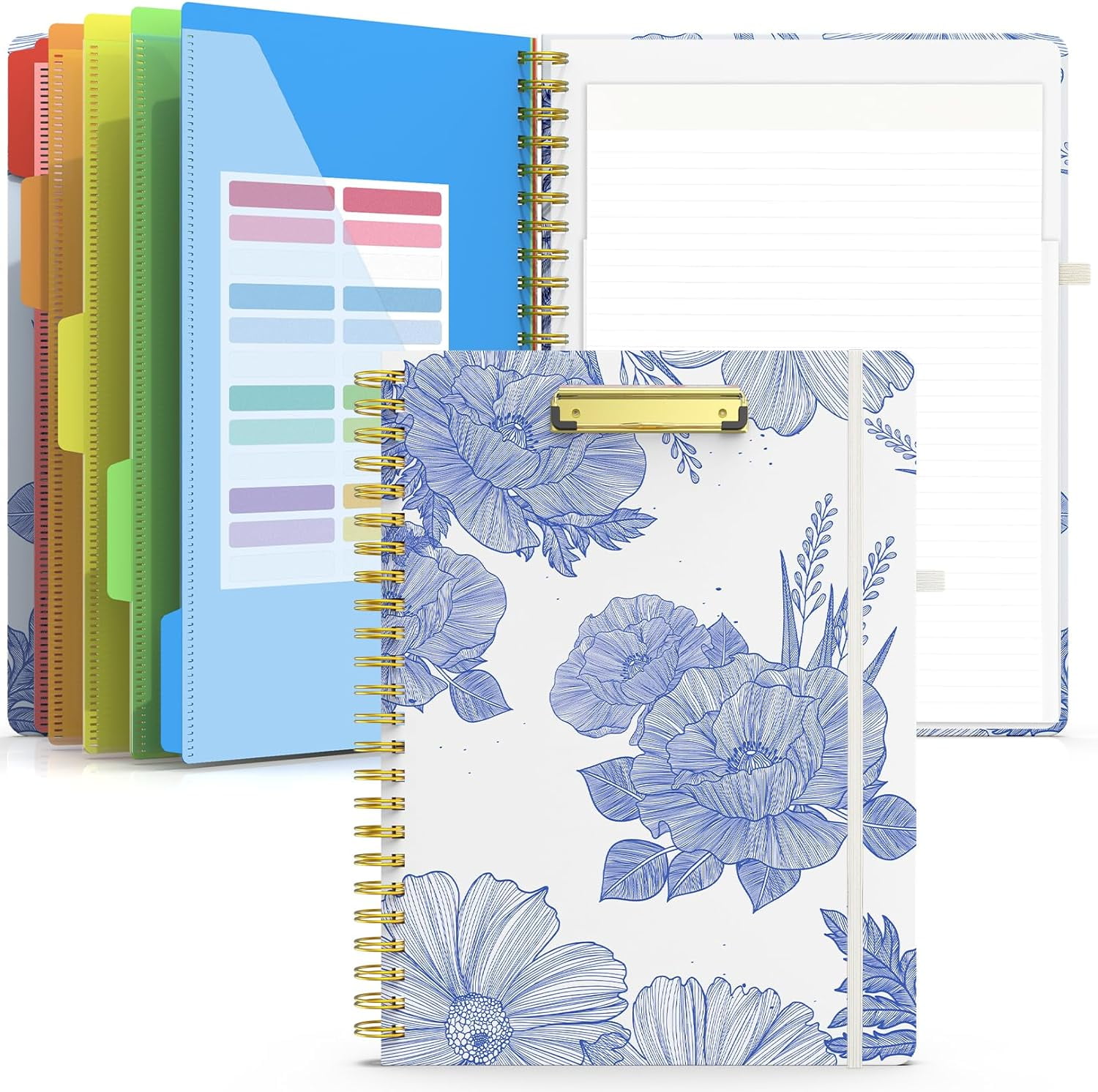 Clipboard Folio with Refillable Notepad, Clipboard Folder with 10