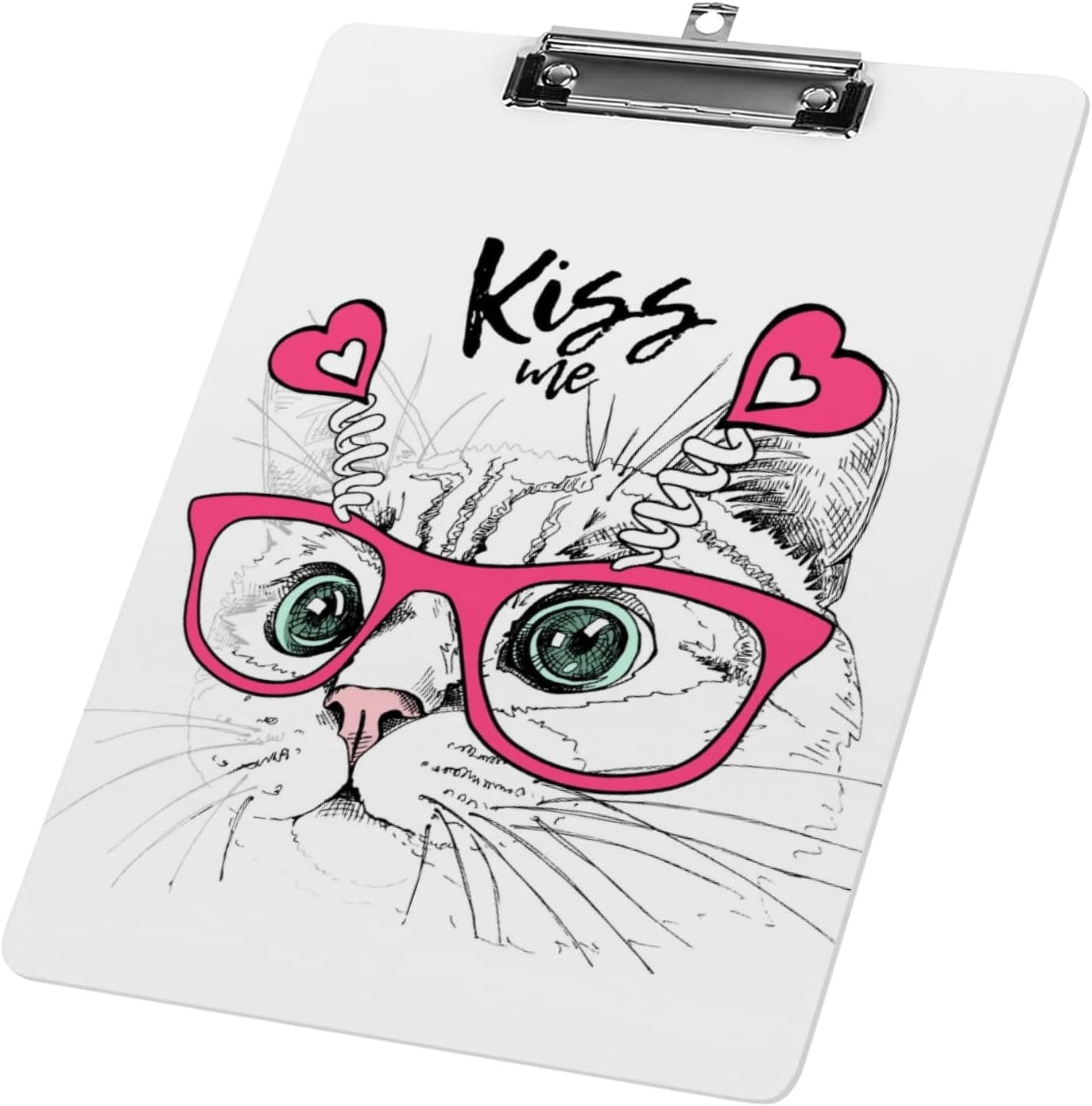 Acrylic Clipboard A4 Cat Writing Board With Stainless Steel Clip | Seychelles