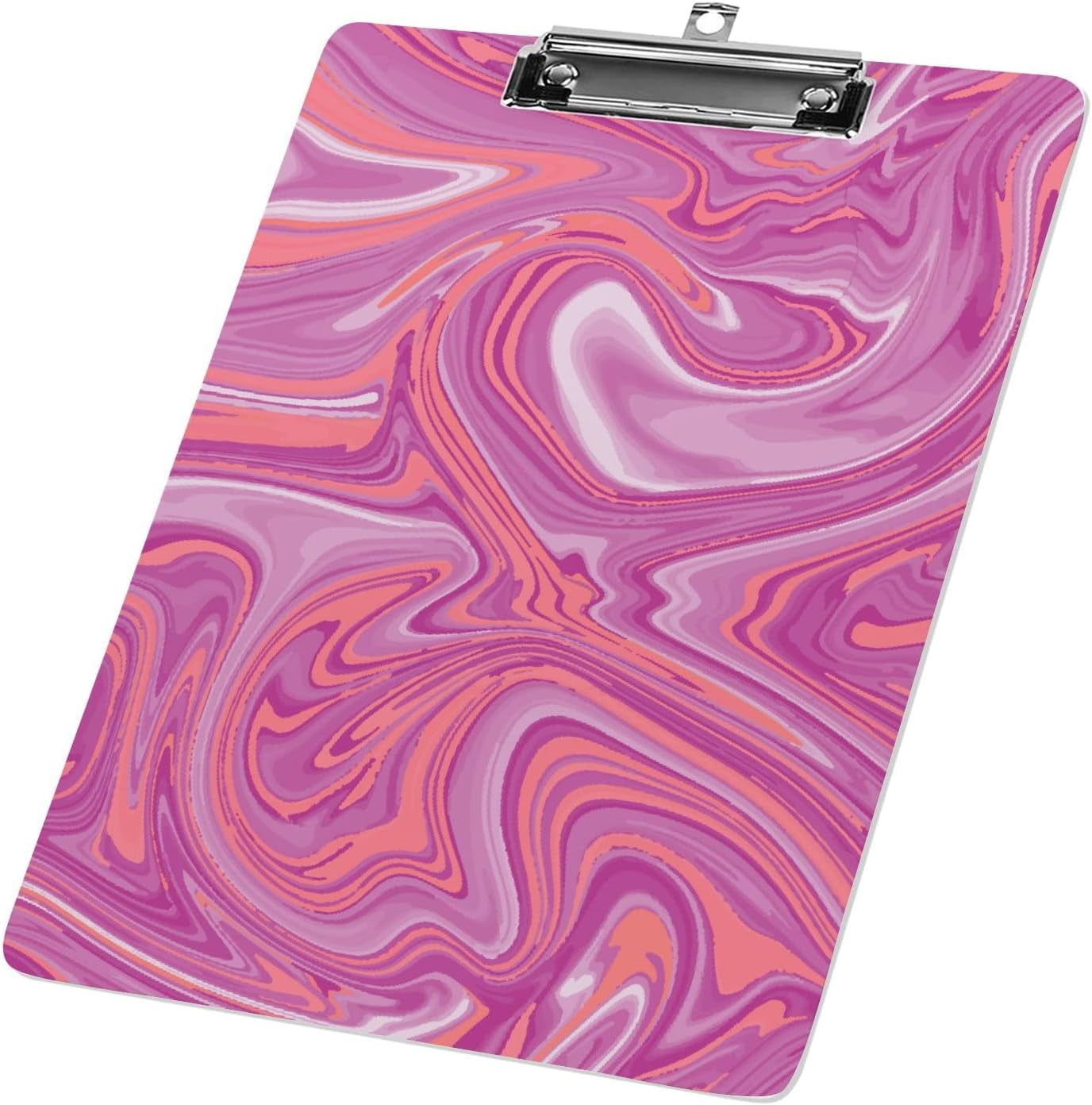 Clipboard Nursing Marble Purple and Pink Acrylic Clip Board with Low