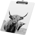 thumbnail image 1 of Clipboard Nursing Scottish Cow Highlands Acrylic Clip Board with Low Profile Metal for A4 Paper Size Clip Hangable Office Work School Whiteboard Clipboards, 1 of 7