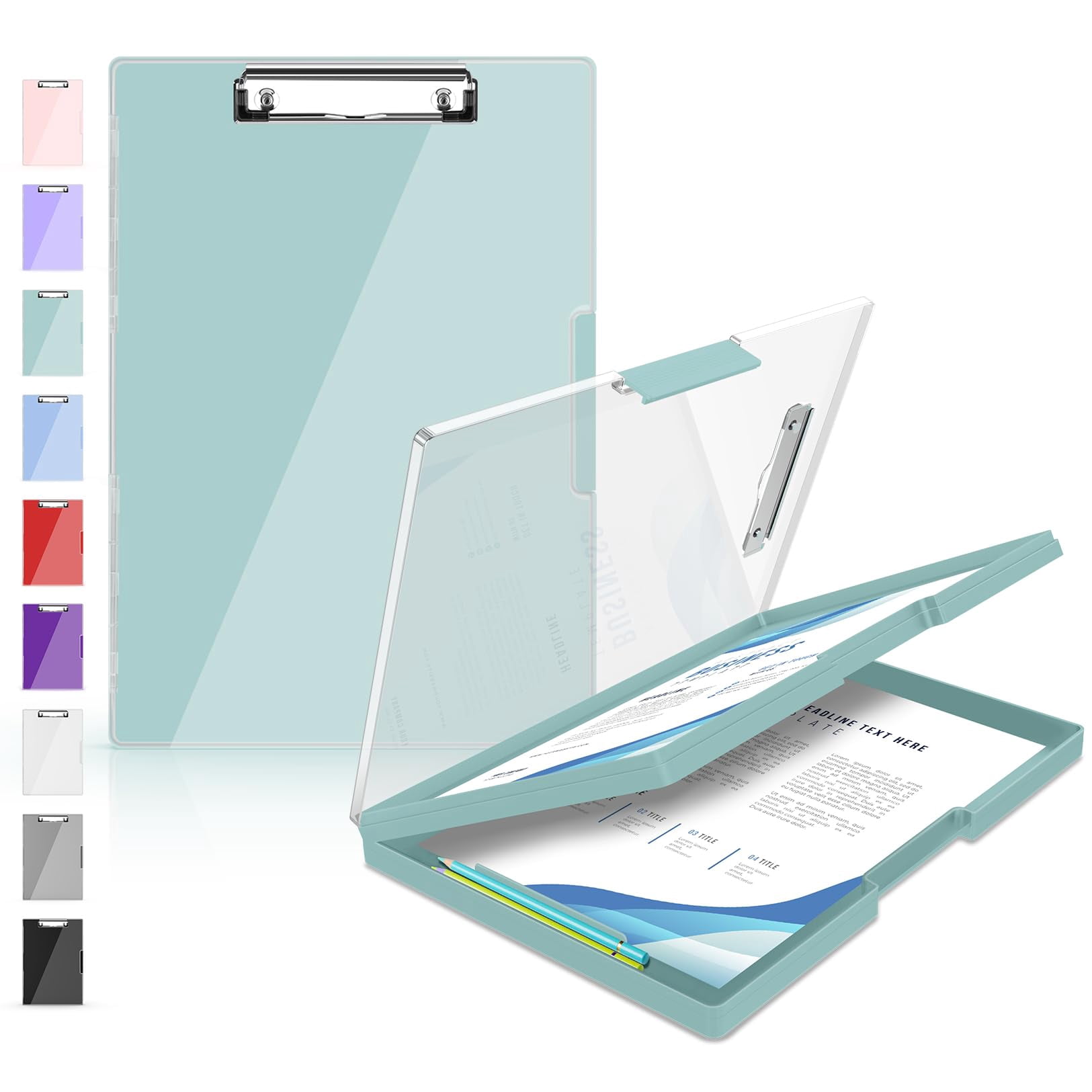 Clipboard With Storage  Heavy Duty Cleaview Clip Boards 8.5x11 Dual Dry Erase Plastic High Capacity Clipboards Folder For Teacher Nurse School & Office Supplies