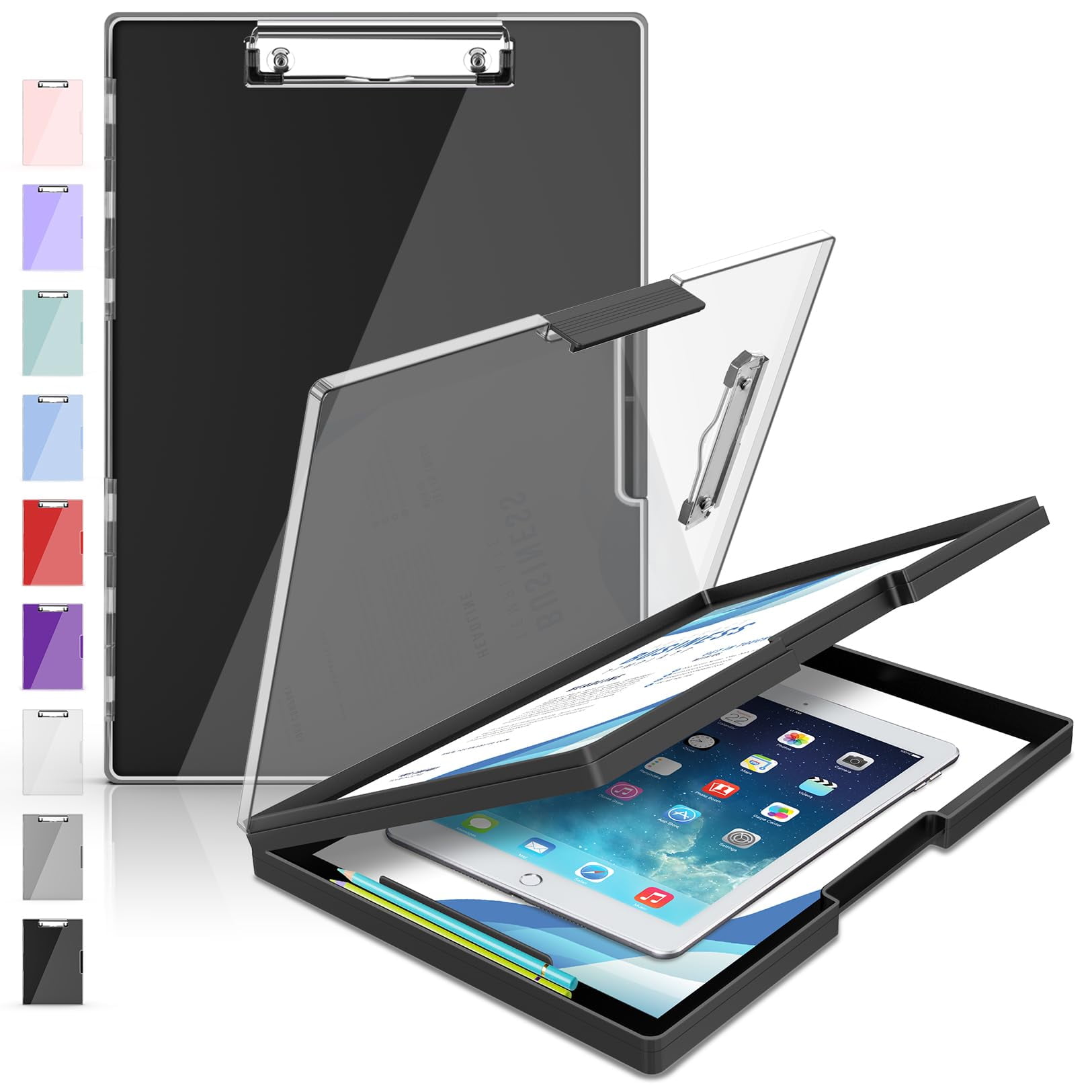 Clipboard With Storage  Heavy Duty Cleaview Clip Boards 8.5x11 Dual Dry Erase Plastic High Capacity Clipboards Folder For Teacher Nurse School & Office Supplies