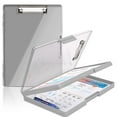 thumbnail image 1 of Clipboard with Storage,Heavy Duty Clip Boards 8.5x11 with 2 Storage Case,Clear Visible Top Panel Storage Clipboards,Side Opening Clip Boards,Nursing Clipboard Folder Case for Office Supplies-Purple, 1 of 7