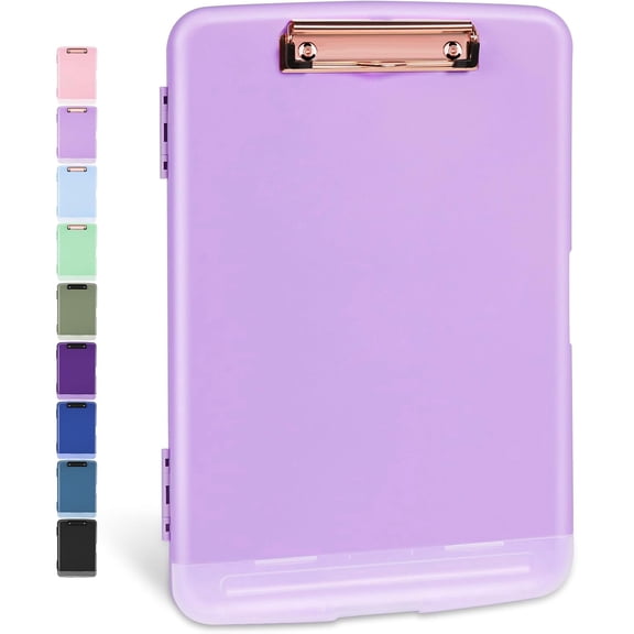 Clipboard with Storage, High Capacity Nursing Clipboard with Pen Holder, Clip Boards 8.5x11 with Storage, Low-Profile Clip, Lightweight Plastic Clipboard for Teachers, Lawers, Office Workers