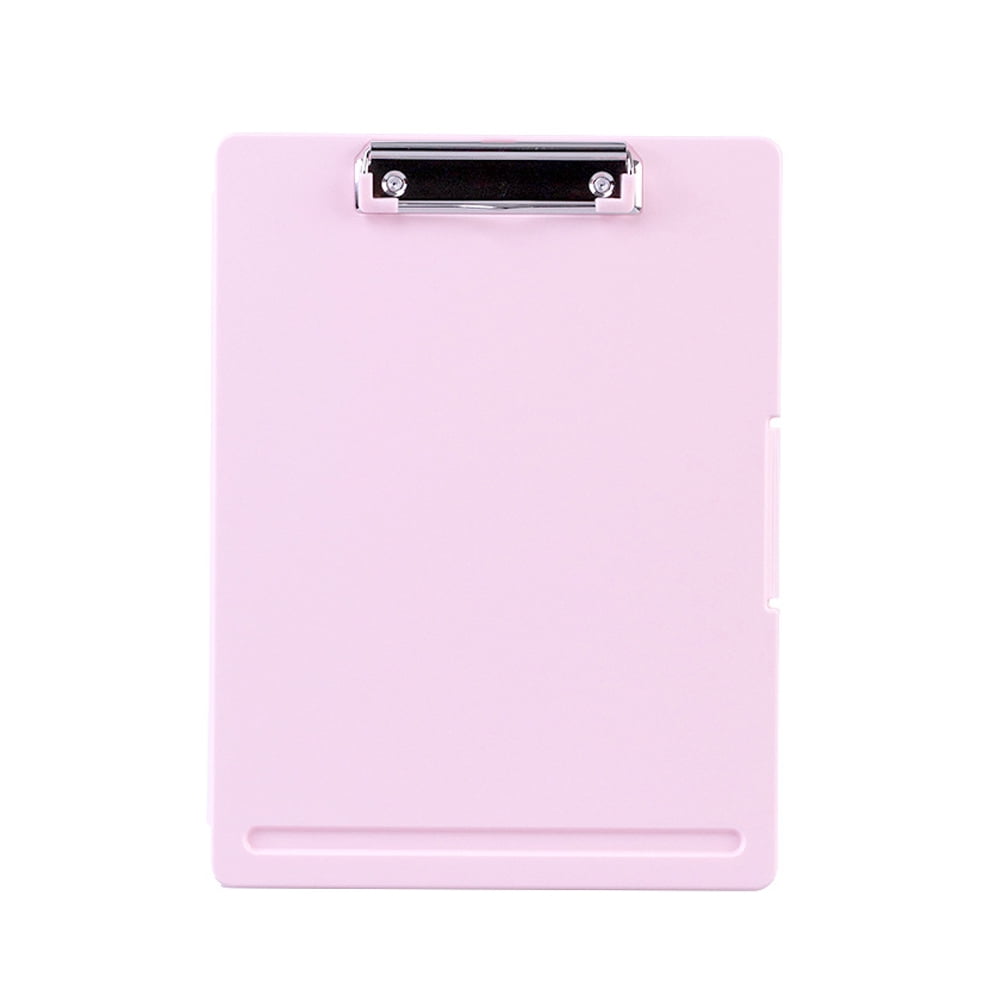 SPRIPORT Acrylic Clipboard With Storage – Pink Rose Design, 12.5x9 Inch, Gold Clip For Nurses, Students & Office