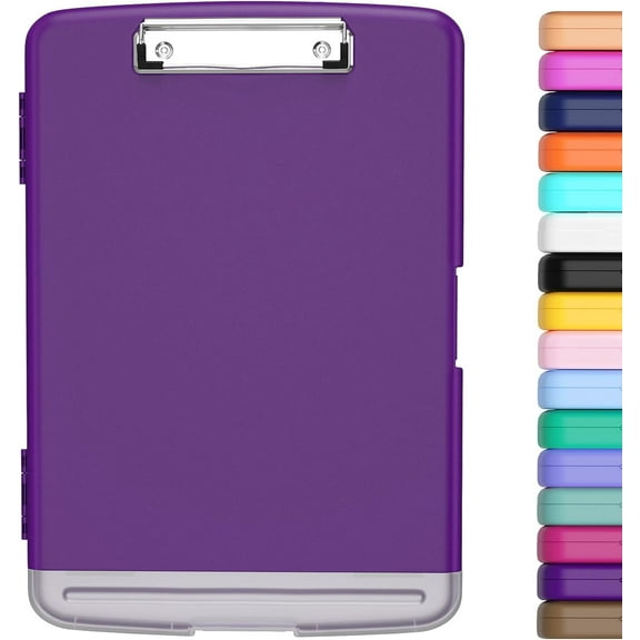 Clipboard with Storage with Pen Holder, Folder Nursing Clip Board 8.5 x 11 Foilo-Side Opening, High Capacity, Light Weight for Teachers, Classroom. Size 14 x 9.6 x 1.2 in