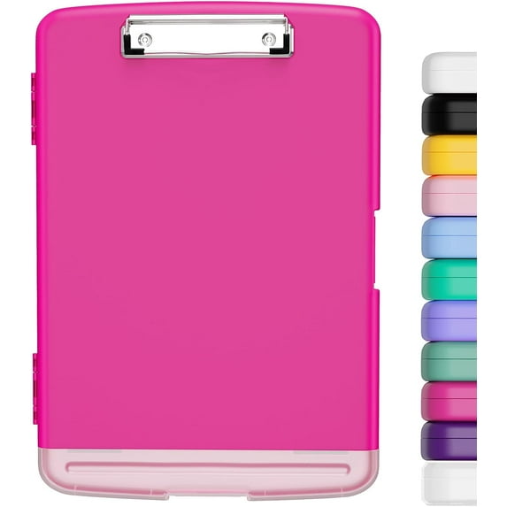 Clipboard with Storage with Pen Holder, Folder Nursing Clip Board 8.5 x 11 Foilo-Side Opening, High Capacity, Light Weight for Teachers, Classroom. Size 14 x 9.6 x 1.2 in
