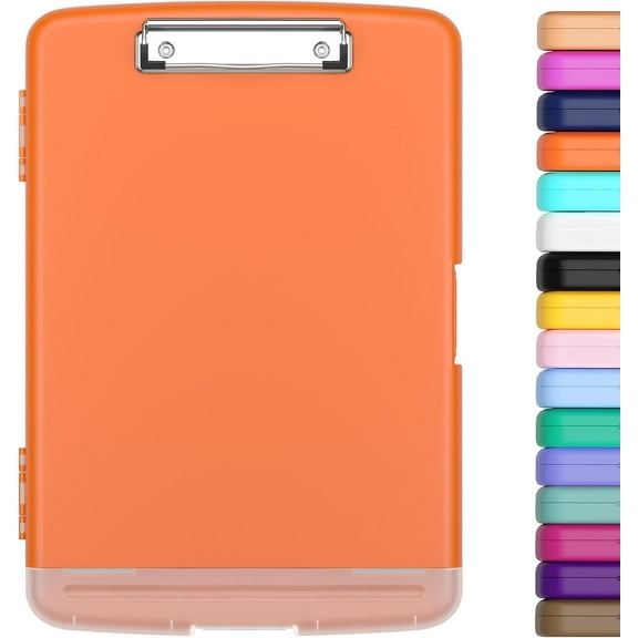 Clipboard with Storage with Pen Holder, Folder Nursing Clip Board 8.5 x 11 Foilo-Side Opening, High Capacity, Light Weight for Teachers, Classroom. Size 14 x 9.6 x 1.2 in