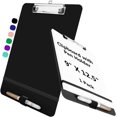 Clipboard With Pen Holder, Plastic Clipboard With Pen Loop, 9" X 12.5