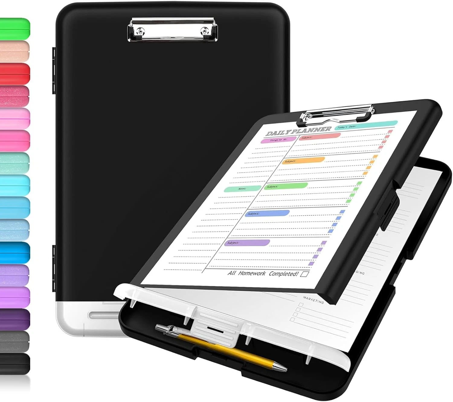 Clipboard With Storage, High Capacity Nursing Clipboard With Pen Holder, Heavy D