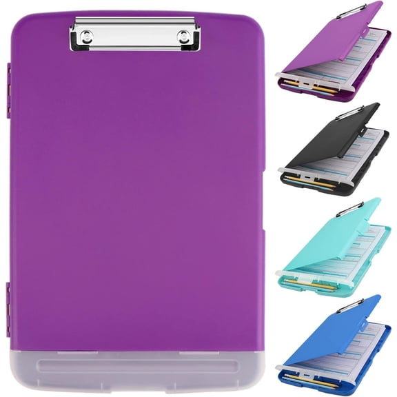 Clipboards with Storage 8.5x11 with Storage,Large Capacity Clipboard,with Low Profile Clipboards Clip,with Pen Holder Clipboard Folder Side Opening,for Work Office School