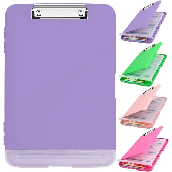 Clipboards with Storage 8.5x11 with Storage,Large Capacity Clipboard,with Low Profile Clipboards Clip,with Pen Holder Clipboard Folder Side Opening,for Work Office School