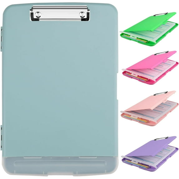 Clipboards with Storage 8.5x11 with Storage,Large Capacity Clipboard,with Low Profile Clipboards Clip,with Pen Holder Clipboard Folder Side Opening,for Work Office School