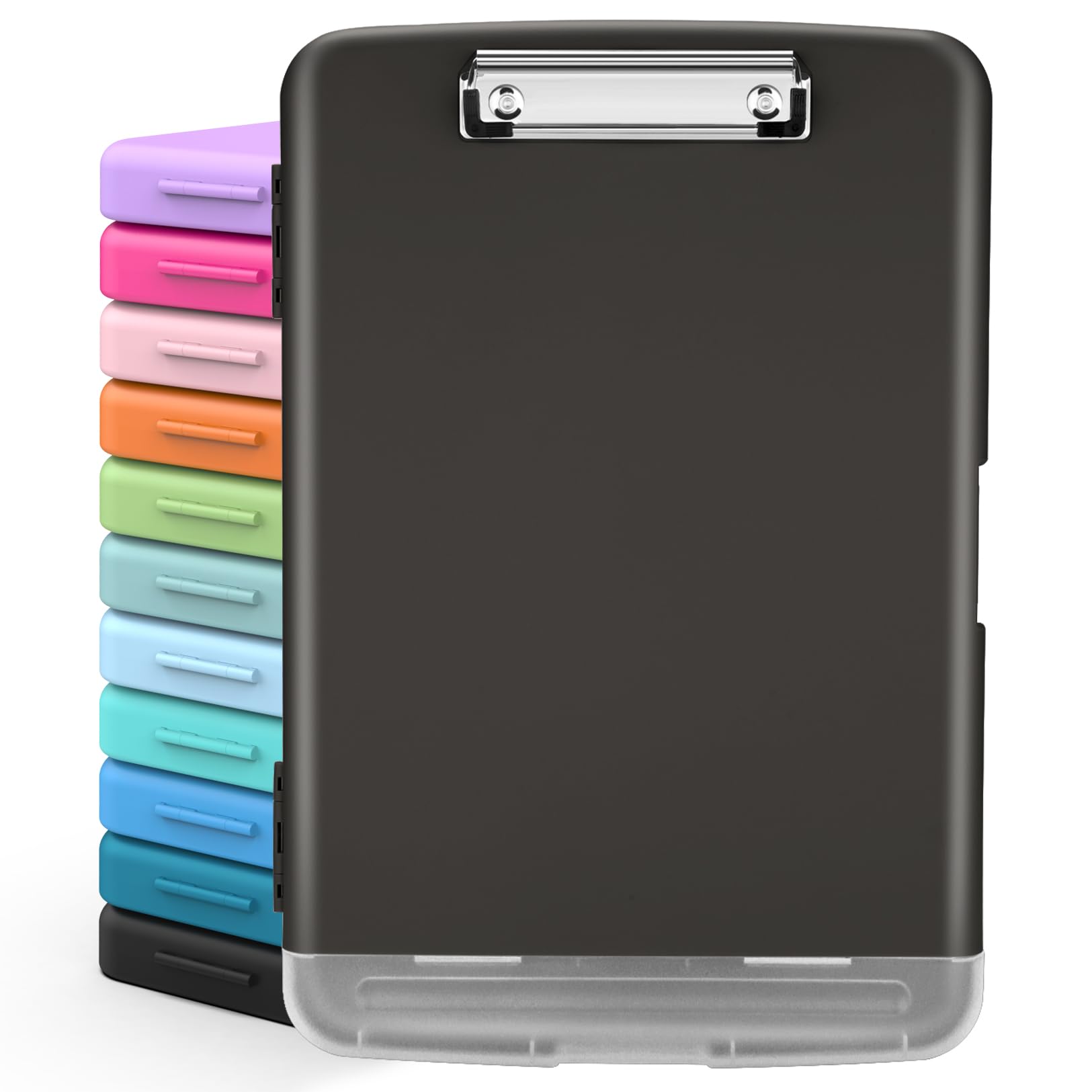 Clipboards With Storage  High Capacity Clip Boards 8.5x11 Heavy Duty Clipboard Folder Plastic Pen Holder For Women Teachers Work School & Office Supplies