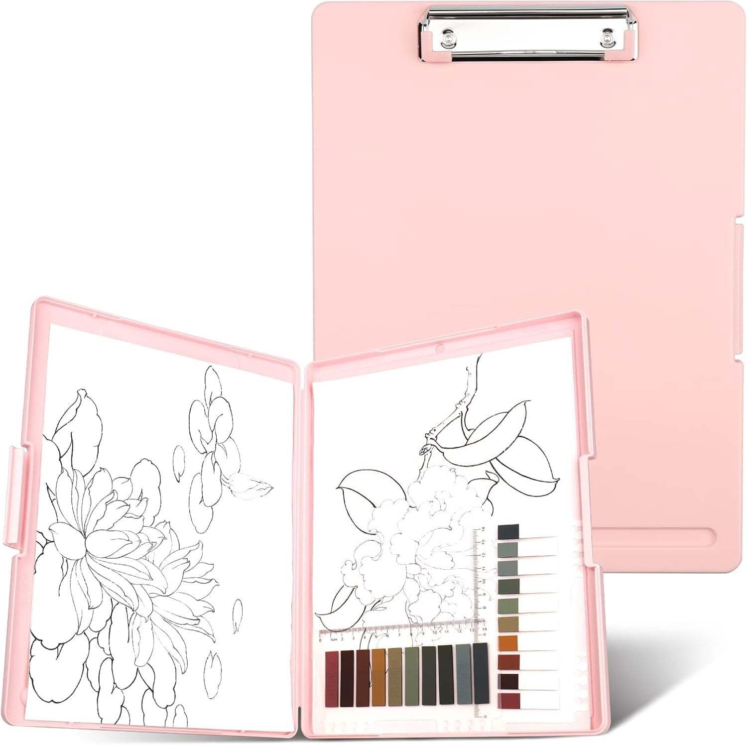Clipboards with Storage, Storage Clipboard with Low Profile Clip, A4 Binder Clipboard Folder Side-Opening,   Clipboard, Smooth Writing Clip Board Office Supplies ()