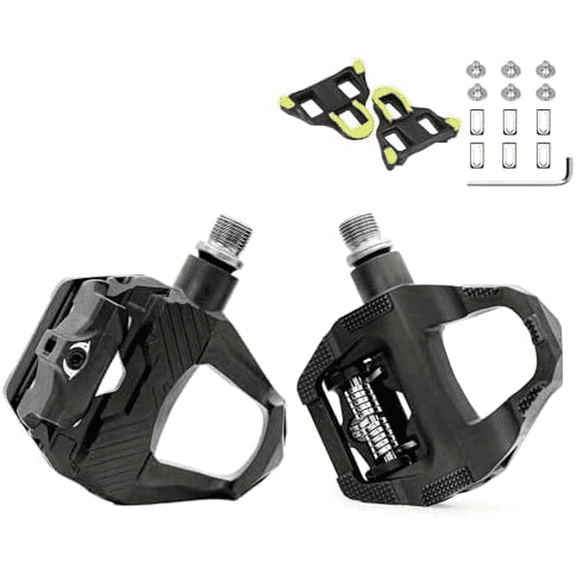 Clipless Pedals for SPD-SL, Dual Sided Road Bike & Flat Platform Pedals, 3 Bearings Bicycle Pedals with Cleats Set for Shimano SPD-SL System$$Sport & Recreation Other