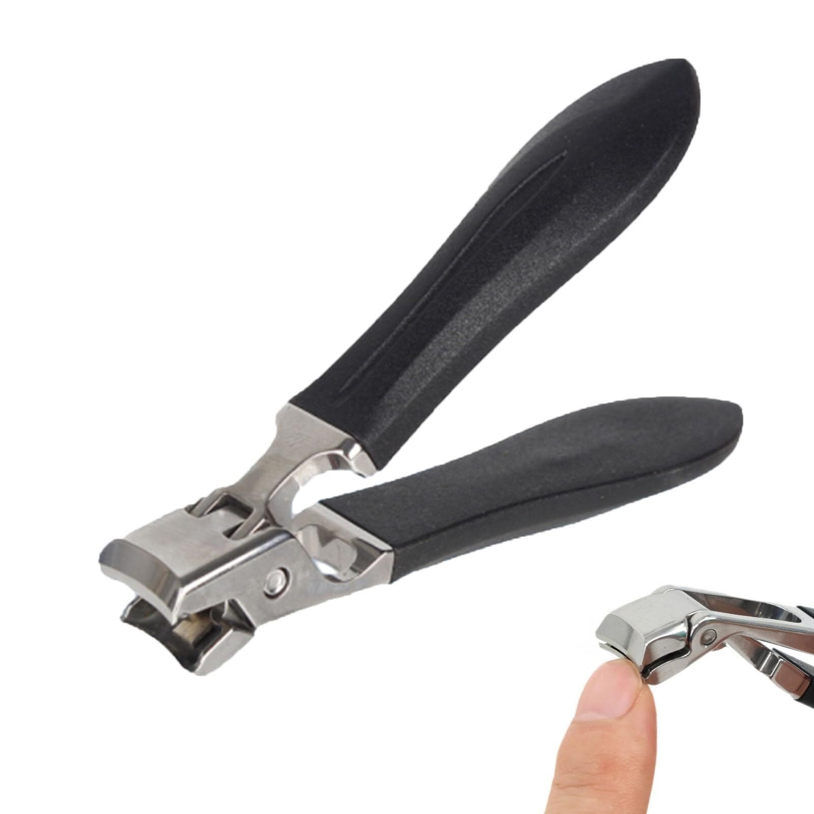 Outfany Clipmaster Pro Nagelknipser – Mit Auffangbehälter, Für Dicke Nägel & Senioren, Edelstahl