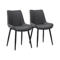 thumbnail image 1 of Clipop Faux Leather Dining Chairs Set of 2, Mid Century Modern Armless Chair,for Kitchen,Gray, 1 of 9